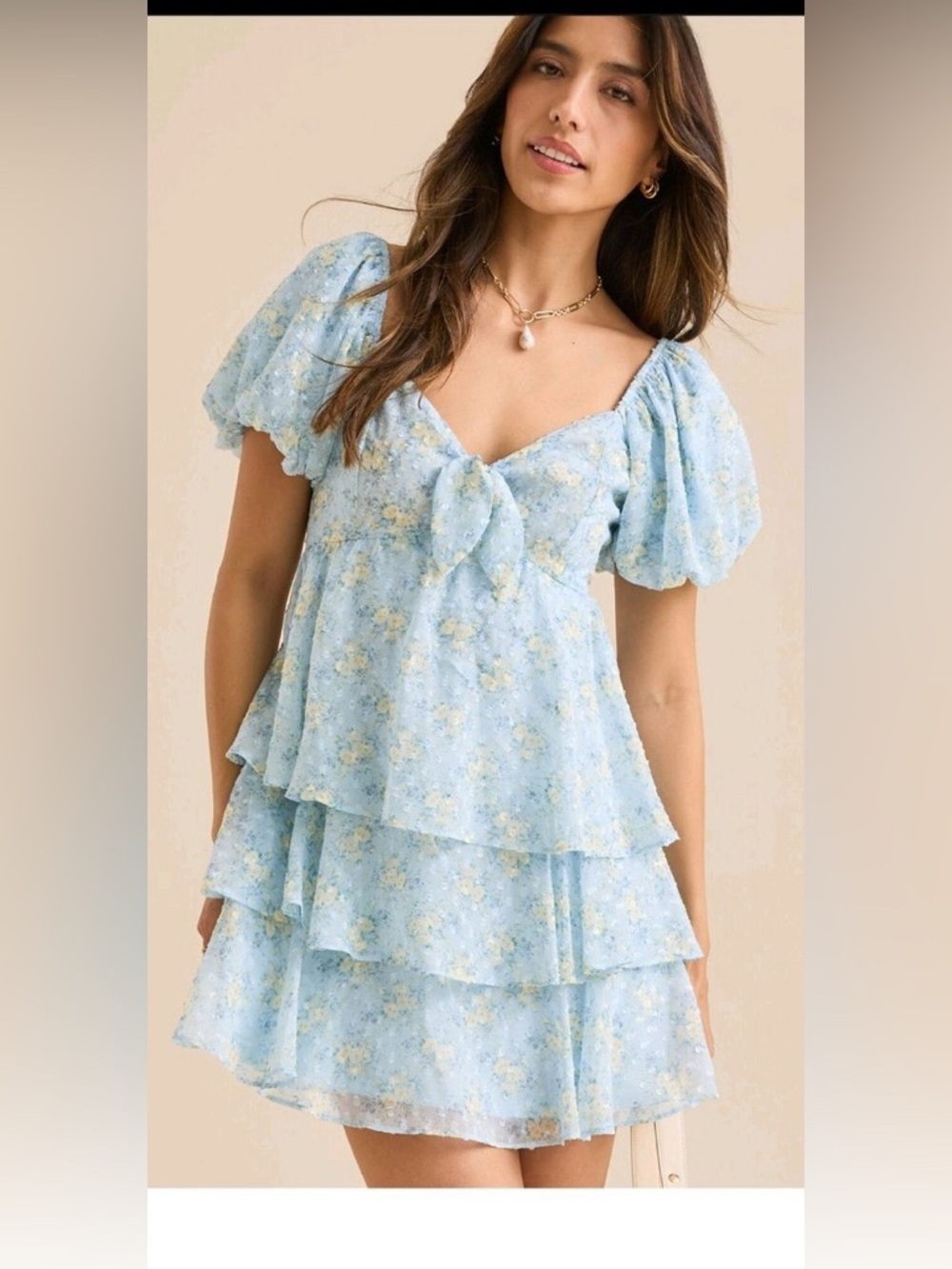 NWT Altar’d State Blue Floral Mini Dress